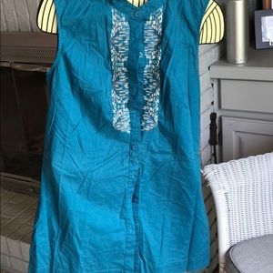 Beaded tunic top